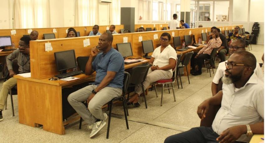 A cross-section of faculty members at the training