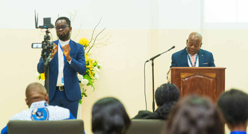 Provost of the College of Education, Professor Samuel Nii Ardey Codjoe addressing participants at the Conference